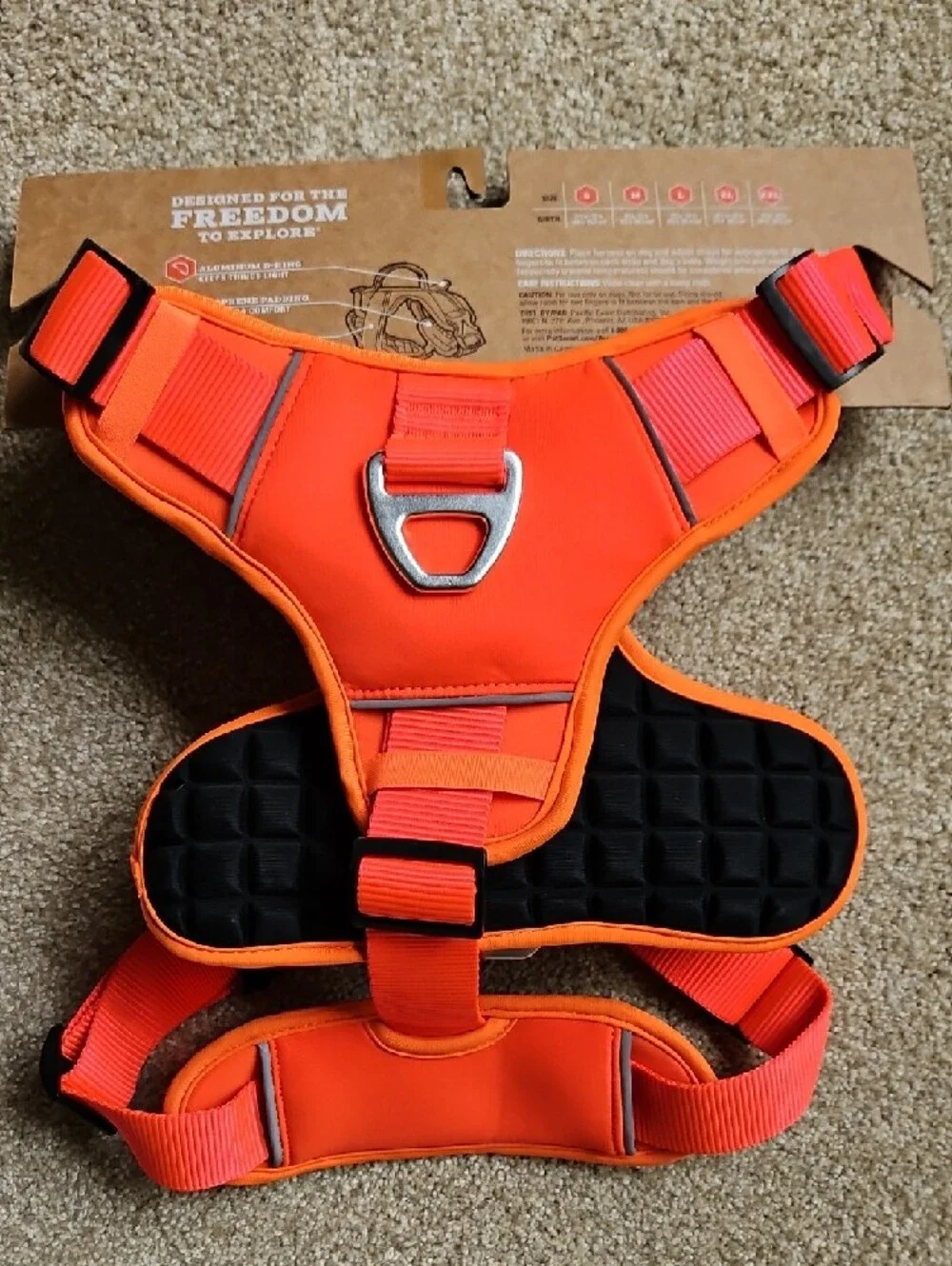 NWT Arcadia Trail Size X-Large Bright Orange Neoprene Dog Harness